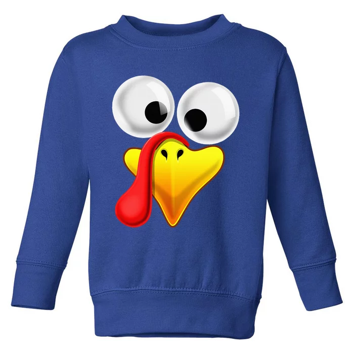 Thanksgiving Turkey Face Matching Family Toddler Sweatshirt