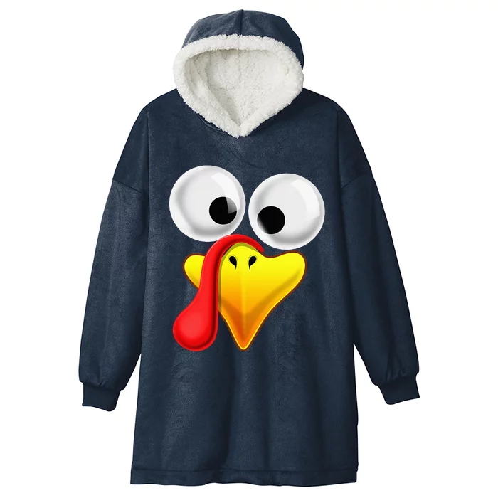 Thanksgiving Turkey Face Matching Family Hooded Wearable Blanket