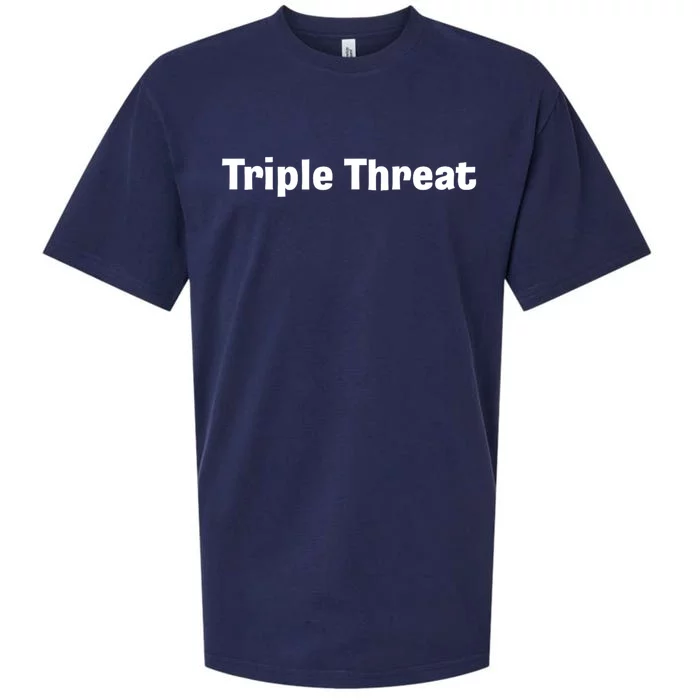 Triple Threat For Trio Of Guitar Playing Buds Or Triplets Sueded Cloud Jersey T-Shirt