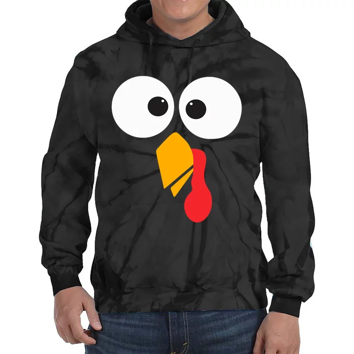 Thanksgiving Turkey Face Matching Family Costume Cute Tie Dye Hoodie