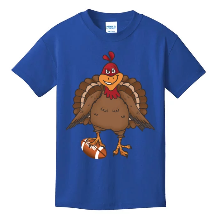 Thanksgiving Turkey Football Great Gift Kids T-Shirt