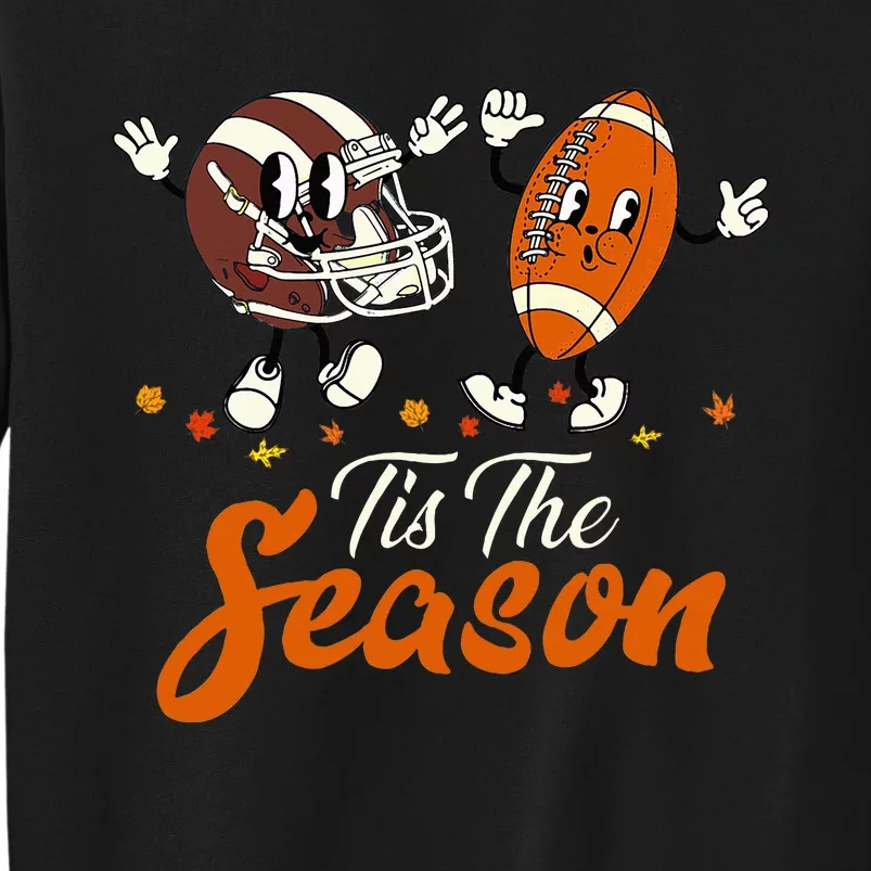 Tis The Fall Season Football Game Day Groovy Thanksgiving Sweatshirt