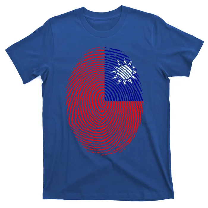 Taiwan Taiwanese Flag Dna Fingerprint Gift T-Shirt