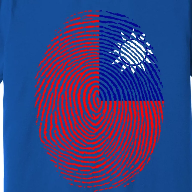 Taiwan Taiwanese Flag Dna Fingerprint Gift Premium T-Shirt