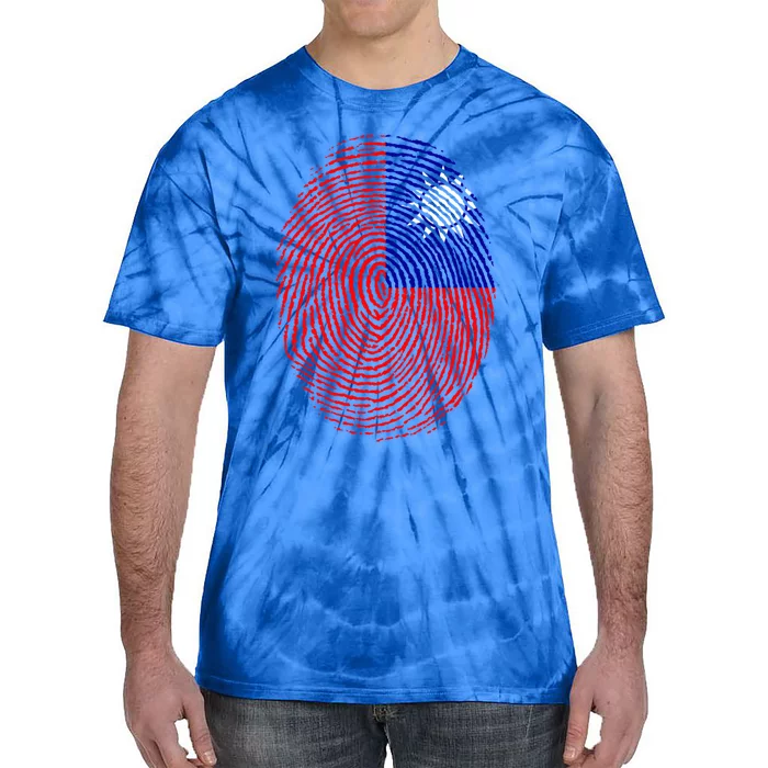 Taiwan Taiwanese Flag Dna Fingerprint Gift Tie-Dye T-Shirt