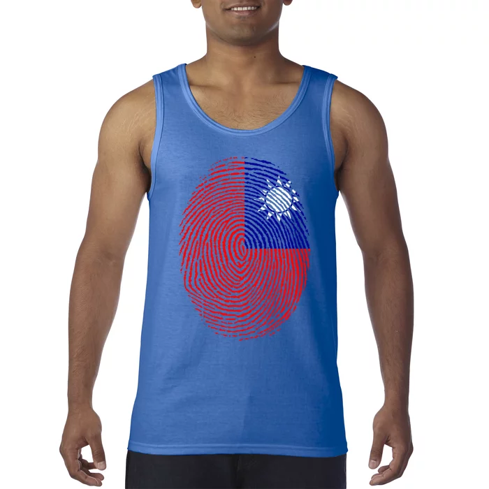 Taiwan Taiwanese Flag Dna Fingerprint Gift Tank Top