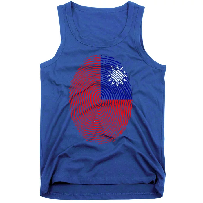 Taiwan Taiwanese Flag Dna Fingerprint Gift Tank Top