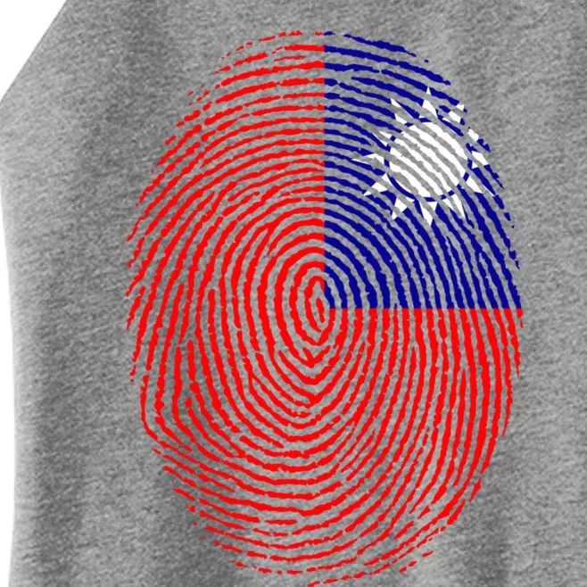 Taiwan Taiwanese Flag Dna Fingerprint Gift Women’s Perfect Tri Rocker Tank