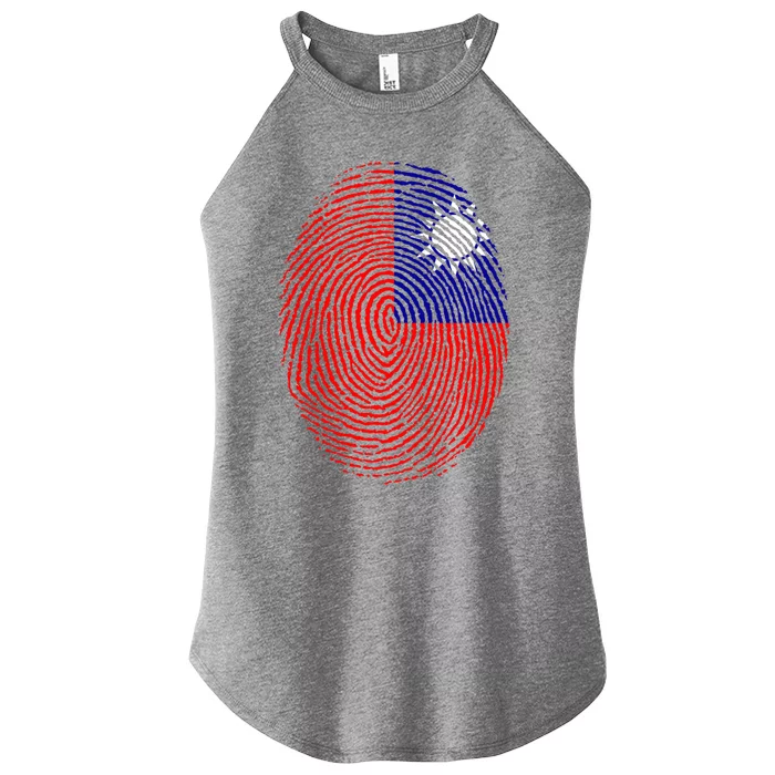 Taiwan Taiwanese Flag Dna Fingerprint Gift Women’s Perfect Tri Rocker Tank