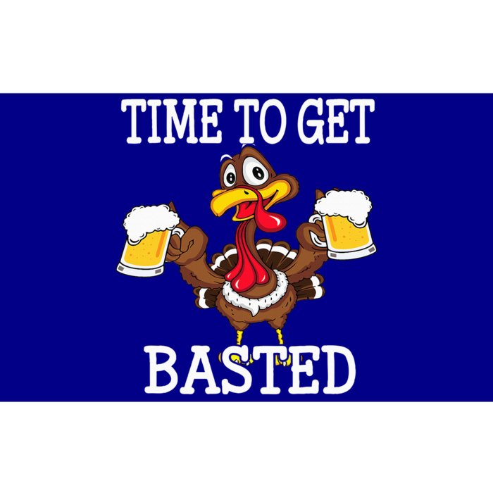 Thanksgiving Turkey Funny Time To Get Basted Beer Bumper Sticker