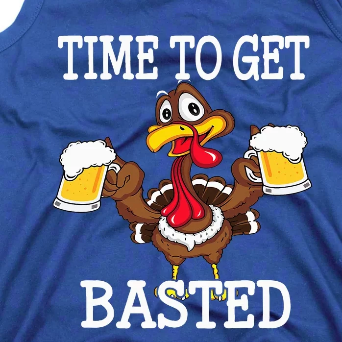 Thanksgiving Turkey Funny Time To Get Basted Beer Tank Top