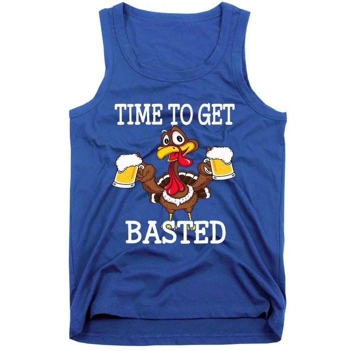 Thanksgiving Turkey Funny Time To Get Basted Beer Tank Top