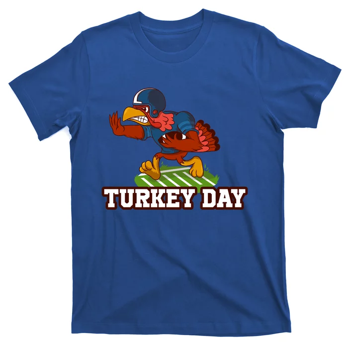 Thanksgiving Turkey Football Gift T-Shirt