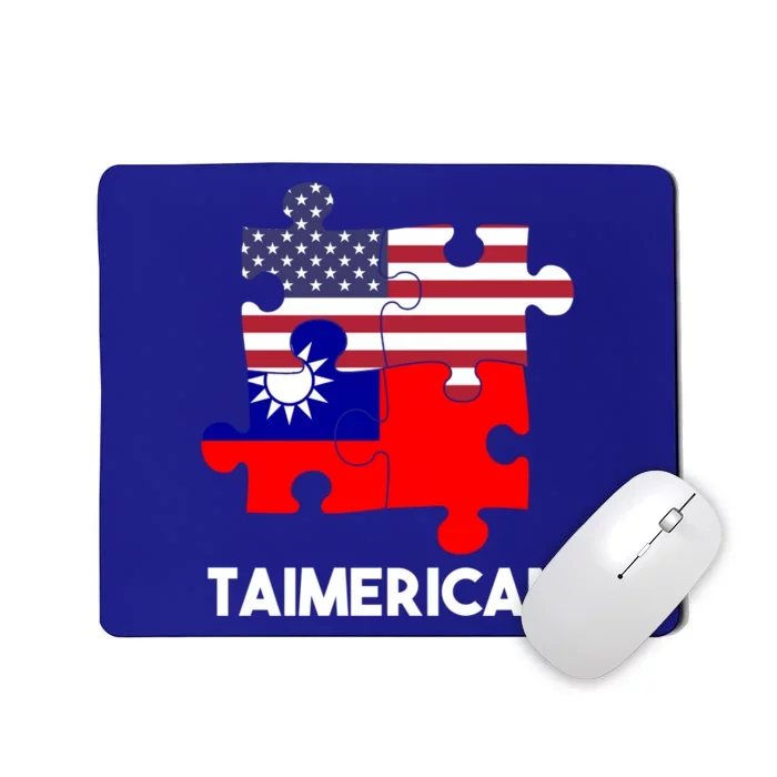 Taiwan Taiwanese Flag Proud America Puzzle Dna Mix Breed Gift Mousepad