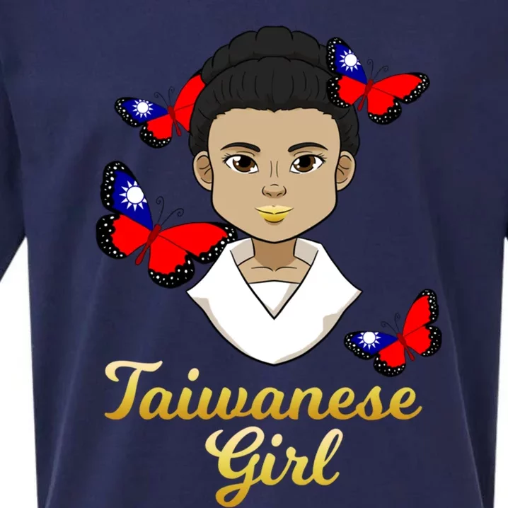 Taiwan Taiwanese Flag Proud Princess Butterfly Gift Sueded Cloud Jersey T-Shirt