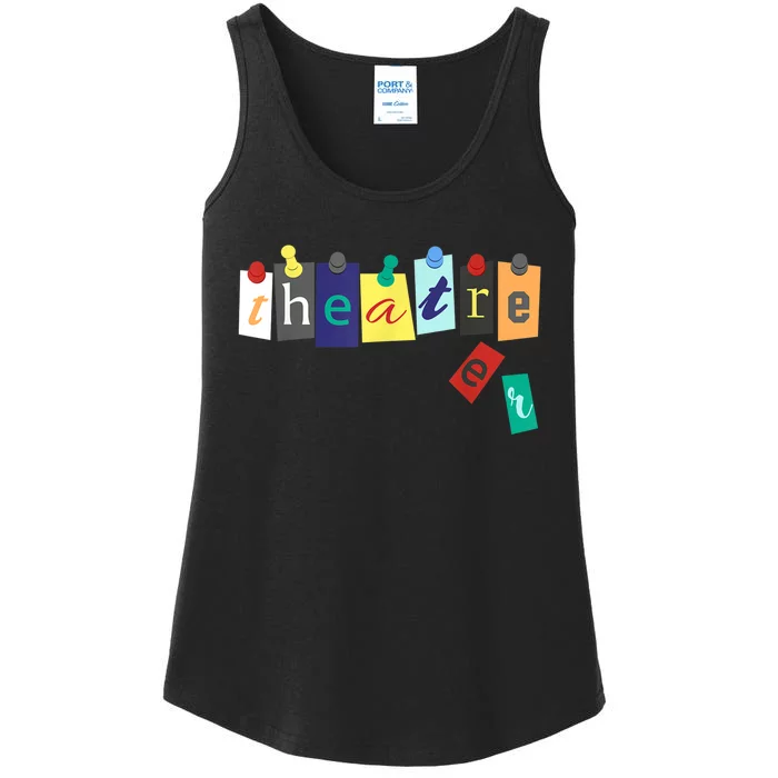 Theater Theatre Fan Musical Play Broadway Drama Ladies Essential Tank