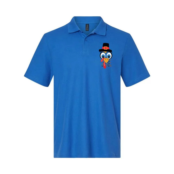 Thanksgiving Turkey Face Matching Family Costume Boy Gift Softstyle Adult Sport Polo