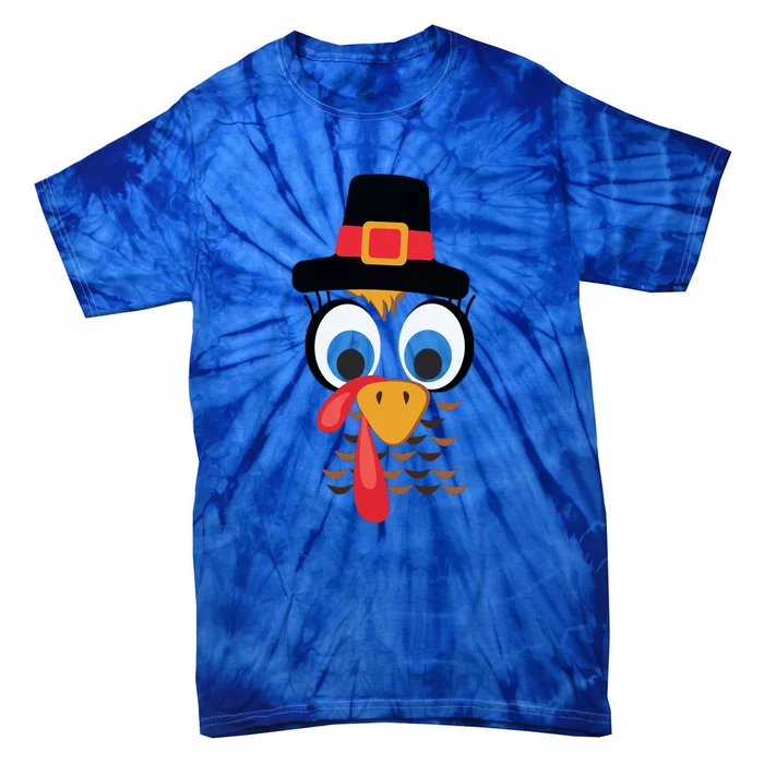 Thanksgiving Turkey Face Matching Family Costume Boy Gift Tie-Dye T-Shirt