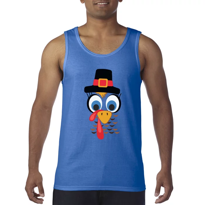 Thanksgiving Turkey Face Matching Family Costume Boy Gift Tank Top