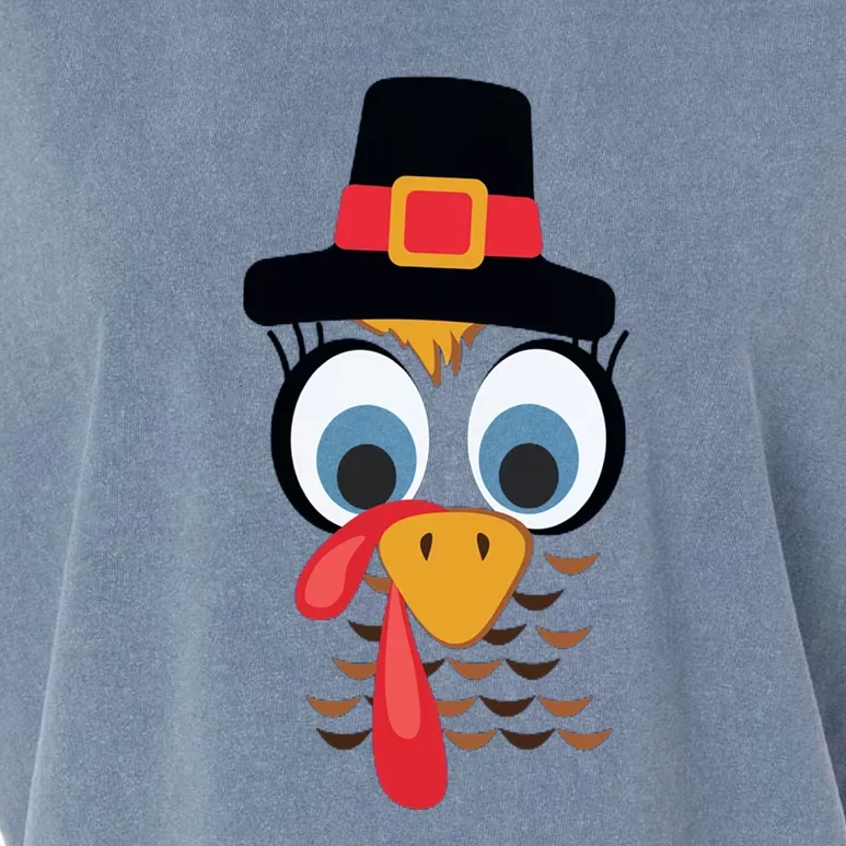 Thanksgiving Turkey Face Matching Family Costume Boy Gift Garment-Dyed Women's Muscle Tee