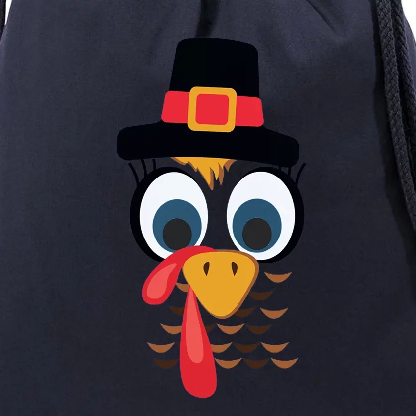 Thanksgiving Turkey Face Matching Family Costume Boy Gift Drawstring Bag