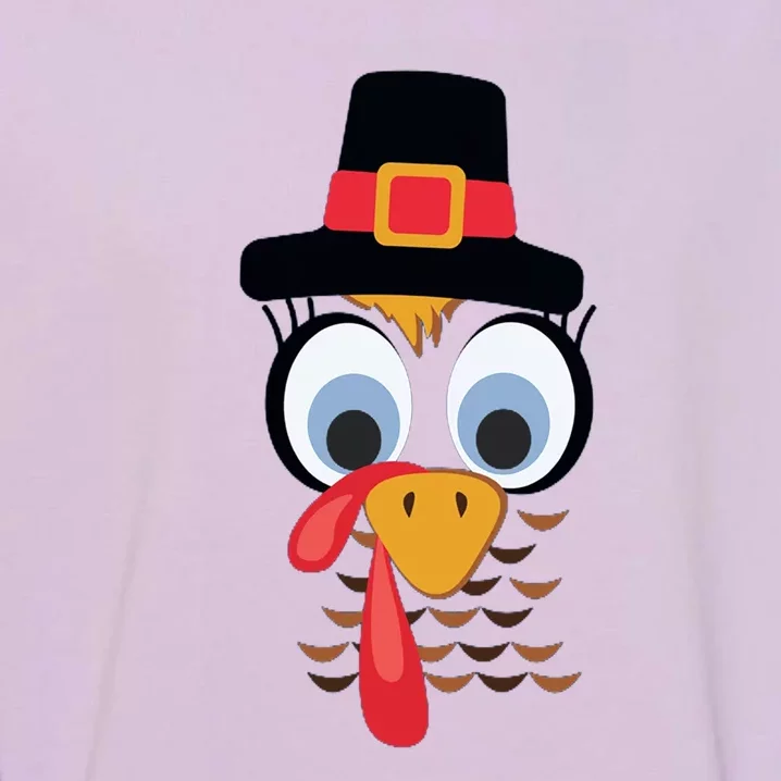 Thanksgiving Turkey Face Matching Family Costume Boy Gift Garment-Dyed Sweatshirt