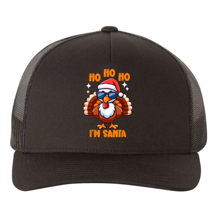 Thanksgiving Turkey Funny Fake Santa Thanksgiving Turkey Day Yupoong Adult 5-Panel Trucker Hat