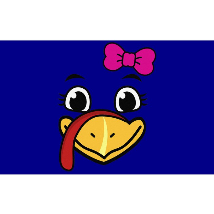 Thanksgiving Turkey Face Funny Pink Bow Cute Cool Gift Bumper Sticker