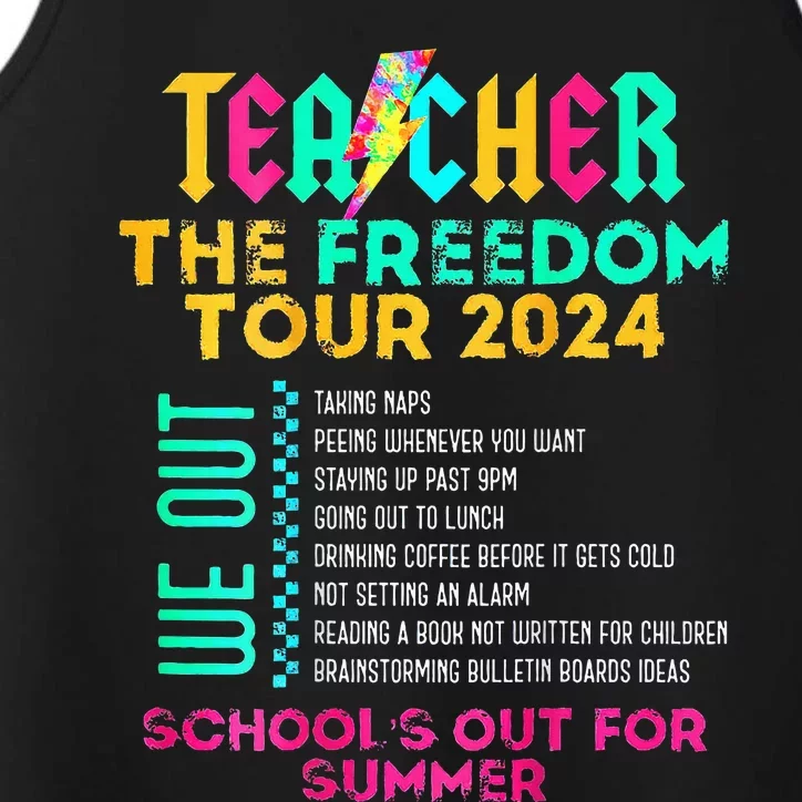 Teacher The Freedom Summer Last Day Of School Performance Tank