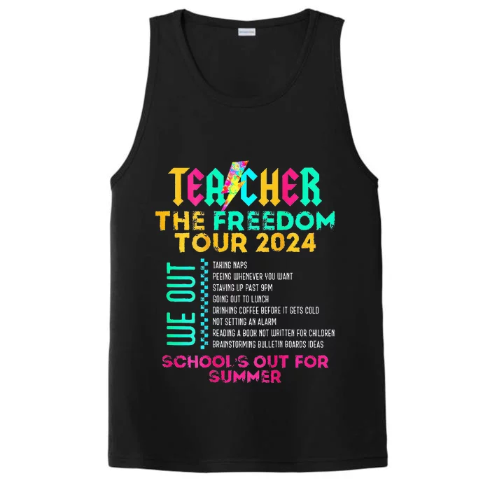 Teacher The Freedom Summer Last Day Of School Performance Tank