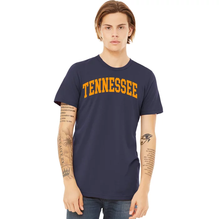 Tennessee TN Football Baseball Sport Fans Premium T-Shirt