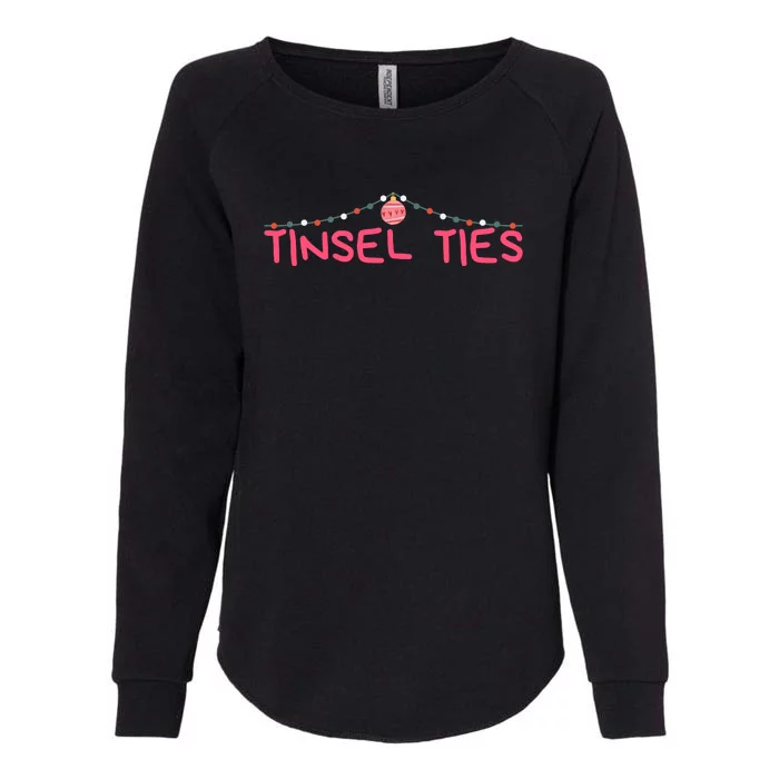 Tinsel Ties Funny Jingle Balls , Merry Christmas Womens California Wash Sweatshirt