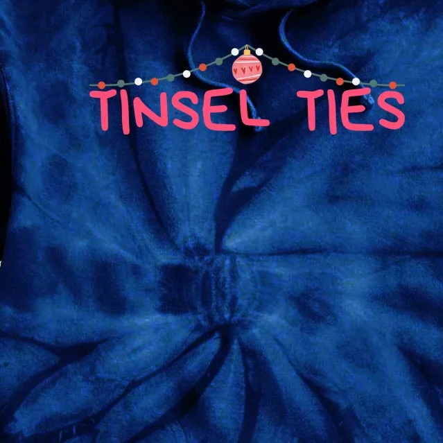 Tinsel Ties Funny Jingle Balls , Merry Christmas Tie Dye Hoodie