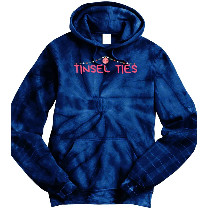 Tinsel Ties Funny Jingle Balls , Merry Christmas Tie Dye Hoodie