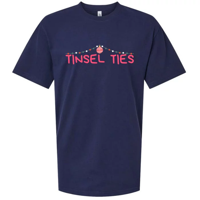 Tinsel Ties Funny Jingle Balls , Merry Christmas Sueded Cloud Jersey T-Shirt