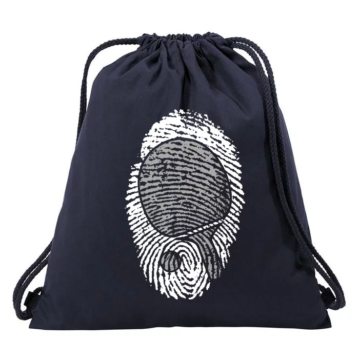 Table Tennis Fingerprint Ping Pong Table Tennis Player Drawstring Bag