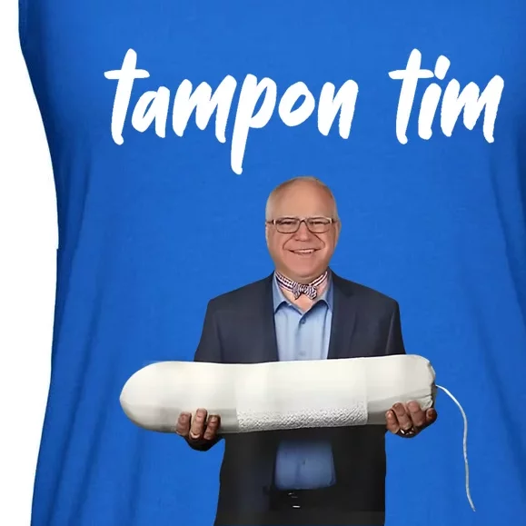 Tampon Tim Funny Tim Walz Joke Ladies Essential Flowy Tank