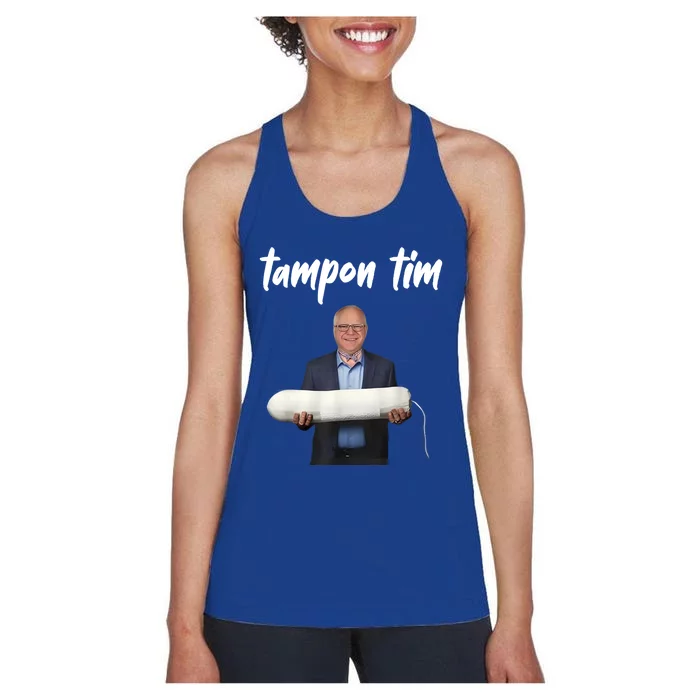 Tampon Tim Funny Tim Walz Joke Women's Racerback Tank