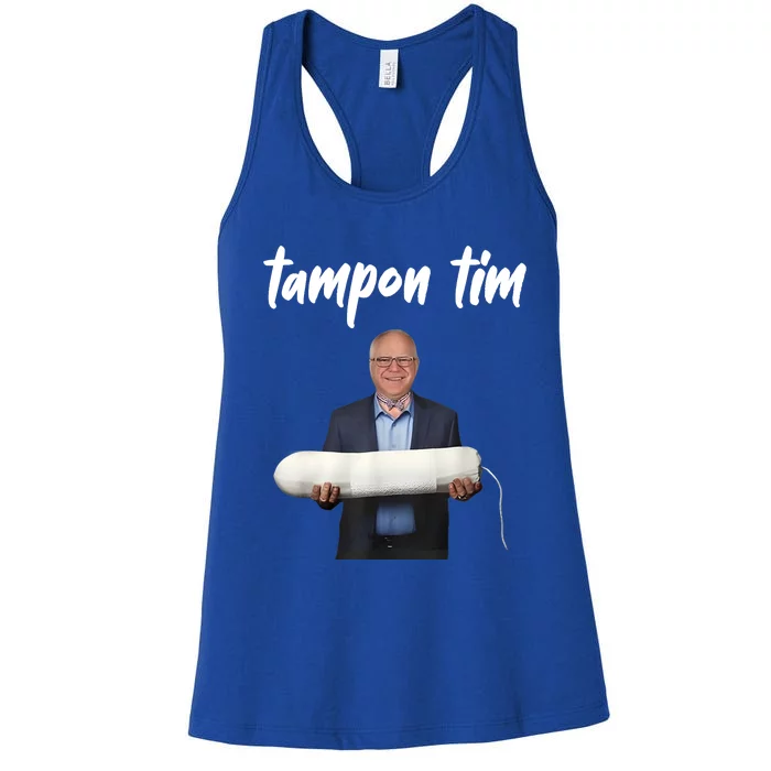 Tampon Tim Funny Tim Walz Joke Women's Racerback Tank