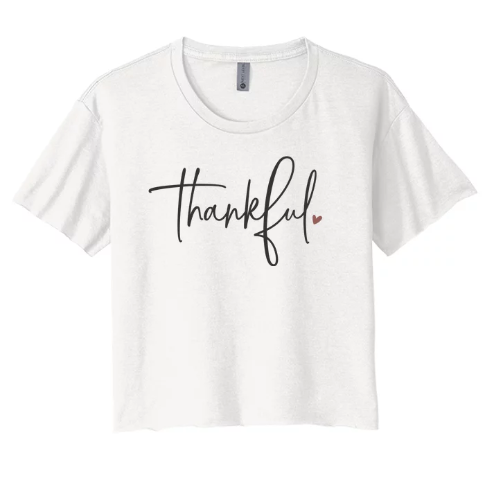 Thankful Thanksgiving For Teachers Women's Crop Top Tee