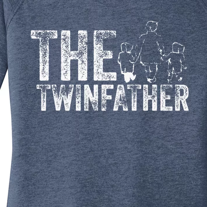 The TwinFather Fathers Day Father Of Twins Announcement Women's Perfect Tri Tunic Long Sleeve Shirt