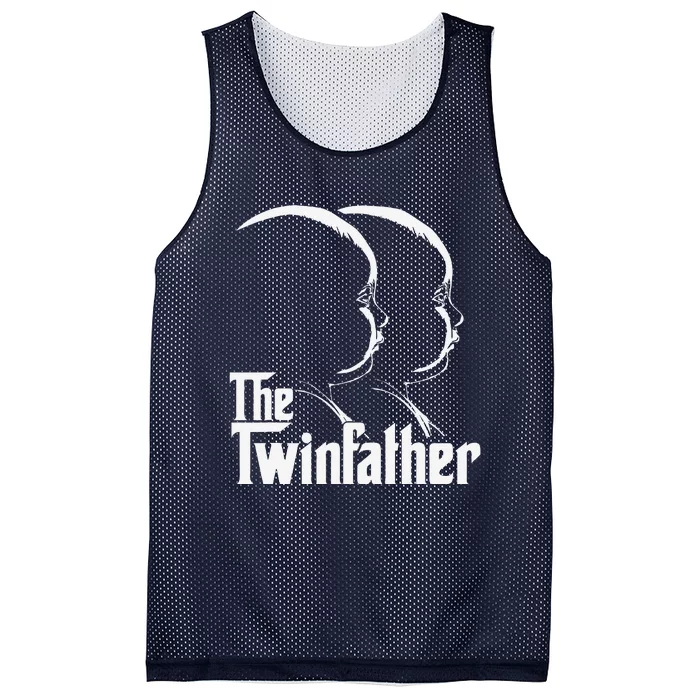 The Twinfather Funny Father Of Twins Dad Gift Mesh Reversible Basketball Jersey Tank