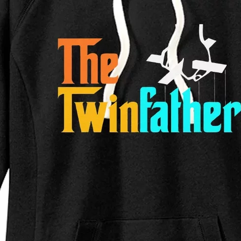 The TwinFather Funny Father Of Twins Funny Dad Fathers Day Women's Fleece Hoodie