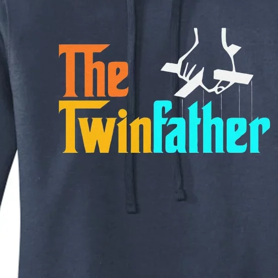 The TwinFather Funny Father Of Twins Funny Dad Fathers Day Women's Pullover Hoodie