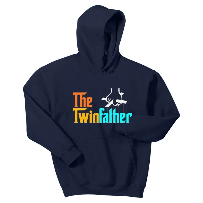 The TwinFather Funny Father Of Twins Funny Dad Fathers Day Kids Hoodie