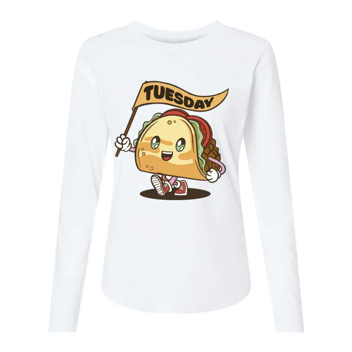 Taco Tuesday Festive Womens Cotton Relaxed Long Sleeve T-Shirt