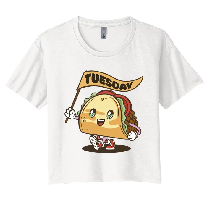 Taco Tuesday Festive Women's Crop Top Tee