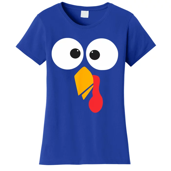 Thanksgiving Turkey Face Matching Family Costume Cute Gift Women's T-Shirt