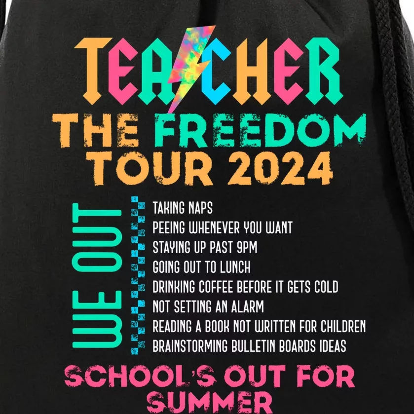 Teacher The Freedom Teacher Life 2024 Drawstring Bag