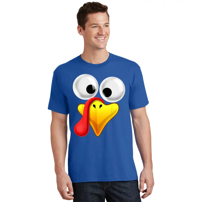 Thanksgiving Turkey Face Matching Family Costume Gift Gift T-Shirt